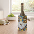 Gustav Klimt Style Cat with Blue and Gold Spots Wine Chiller Gallery Image 4
