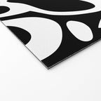 Abstract black and white flower art pattern Welcome Mat Gallery Image 2