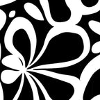Abstract black and white flower art pattern Coffee Mug Gallery Image 2