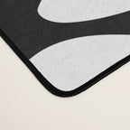 Abstract black and white flower art pattern Desk Mat Gallery Image 4