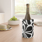 Abstract black and white flower art pattern Wine Chiller Gallery Image 4