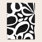 Abstract black and white flower art pattern Notebook Gallery Image 4