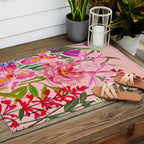Boho wild flowers bouquet Outdoor Rug Gallery Image 2