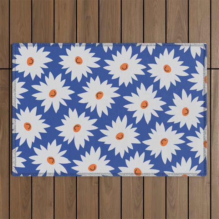 Flowers Make Me Smile Outdoor Rug Gallery Image 1