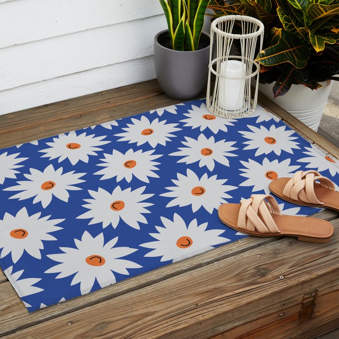 Flowers Make Me Smile Outdoor Rug Gallery Image 2