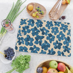 Deep Blue Flowers Cutting Board Gallery Image 2