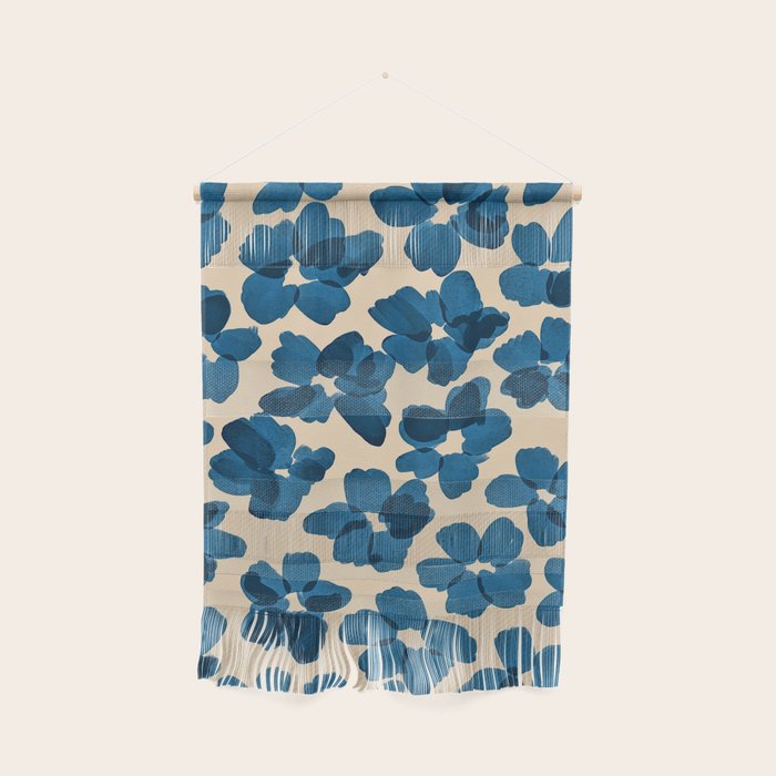Deep Blue Flowers Wall Hanging Gallery Image 1