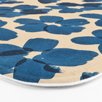 Deep Blue Flowers Bath Mat Gallery Image 3