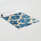 Deep Blue Flowers Yoga Mat Gallery Image 2