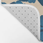 Deep Blue Flowers Bath Mat Gallery Image 2