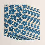 Deep Blue Flowers Wrapping Paper Gallery Image 3