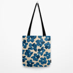 Deep Blue Flowers Tote Bag Gallery Image 2
