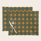 Circles/Sparks (Olive & Orange) Placemat Gallery Image 1
