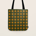 Circles/Sparks (Olive & Orange) Tote Bag Gallery Image 1