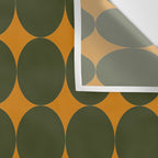 Circles/Sparks (Olive & Orange) Wall Tapestry Gallery Image 3