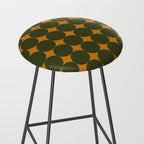 Circles/Sparks (Olive & Orange) Stool Gallery Image 2