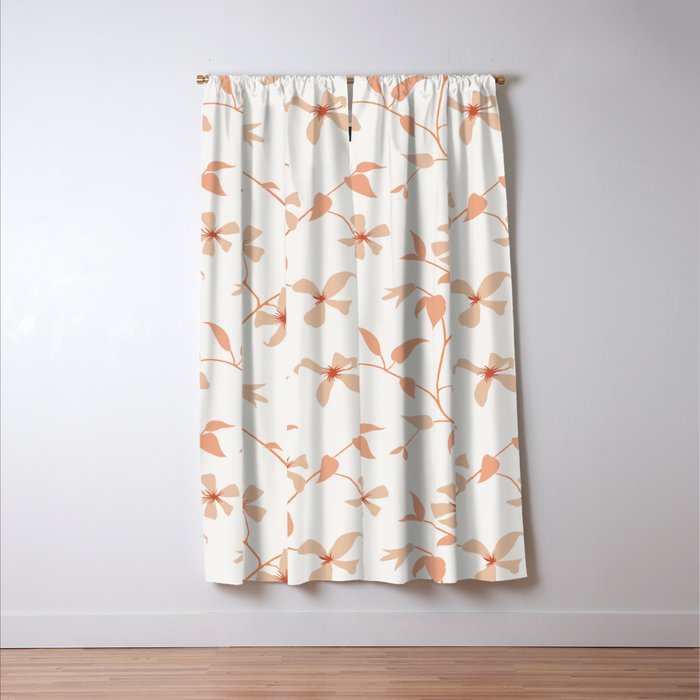 Floral Clematis Vine Window Curtain Gallery Image 3