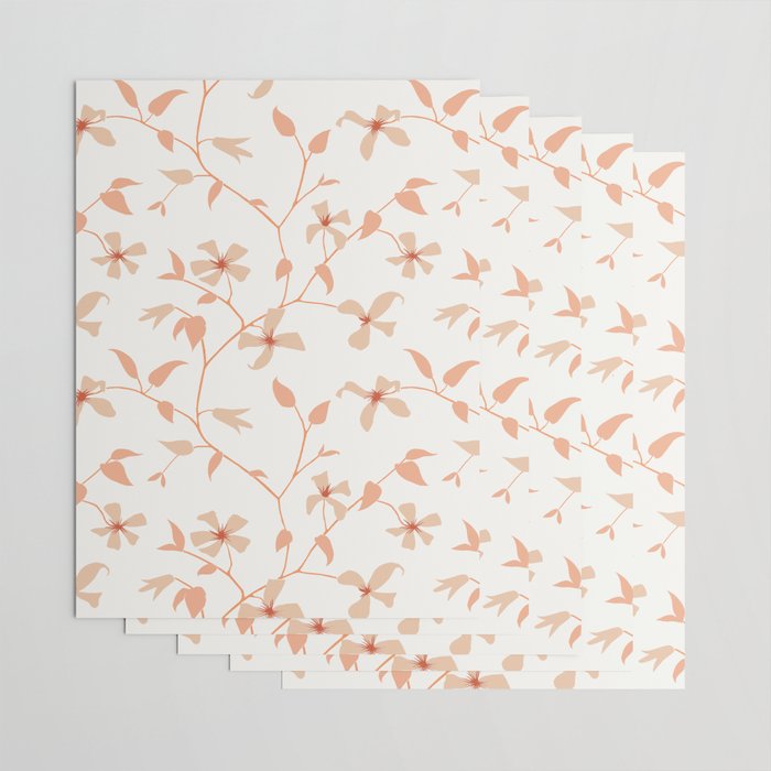 Floral Clematis Vine Wrapping Paper Gallery Image 3
