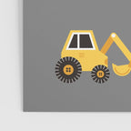 Construction Trucks on Gray Poster Gallery Image 3