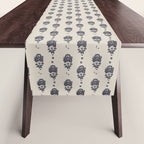 black floral block print Table Runner Gallery Image 1