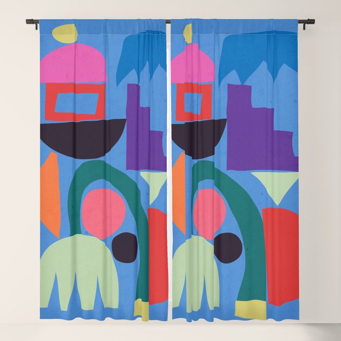 Abstract Shapes Modern Art 3 Window Curtain Gallery Image 5