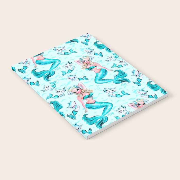 Pinup Mermaid with Merkittens Notebook Gallery Image 2