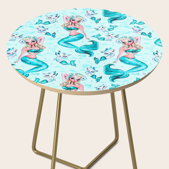 Pinup Mermaid with Merkittens Side Table Gallery Image 2