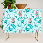 Pinup Mermaid with Merkittens Credenza Gallery Image 1
