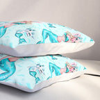 Pinup Mermaid with Merkittens Pillow Sham Gallery Image 3