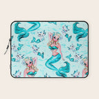 Pinup Mermaid with Merkittens Laptop Sleeve Gallery Image 1