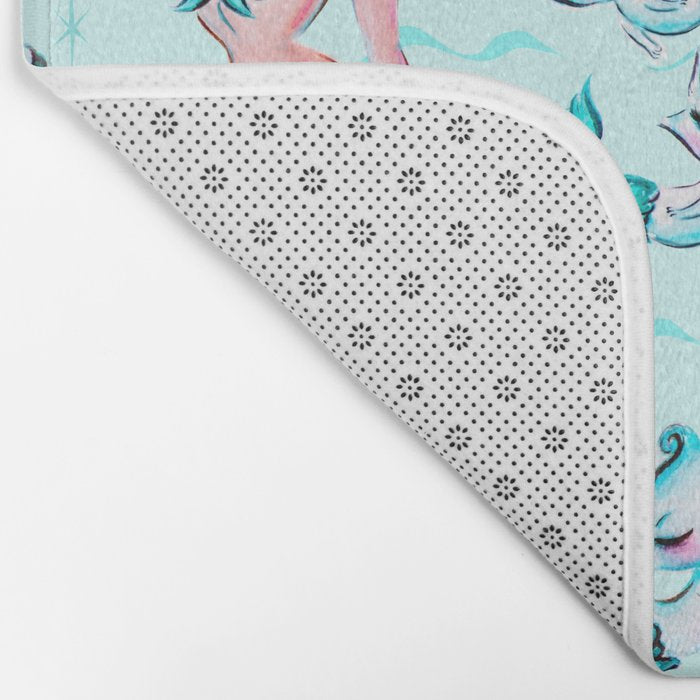 Pinup Mermaid with Merkittens Bath Mat Gallery Image 2