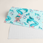 Pinup Mermaid with Merkittens Wrapping Paper Gallery Image 2