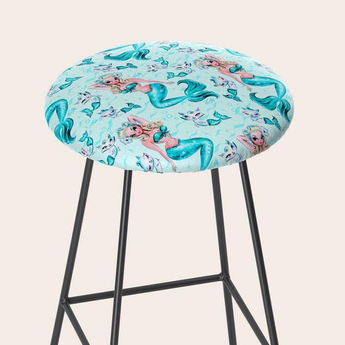 Pinup Mermaid with Merkittens Stool Gallery Image 2
