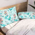 Pinup Mermaid with Merkittens Pillow Sham Gallery Image 2