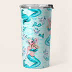 Pinup Mermaid with Merkittens Travel Mug Gallery Image 2
