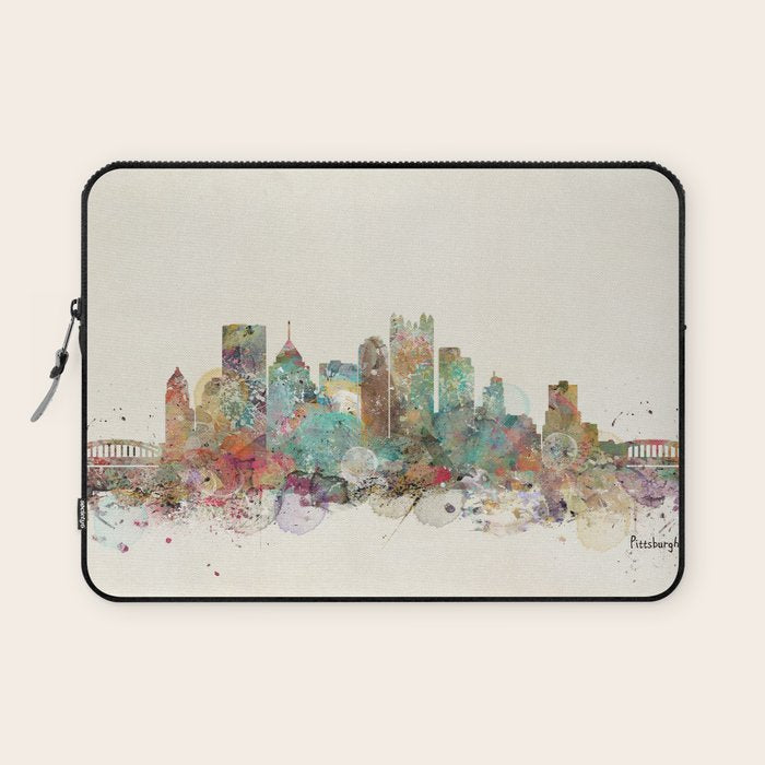 Pittsburgh Pennsylvania skyline Laptop Sleeve Gallery Image 1