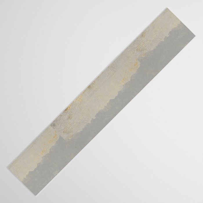 Geometrical ombre glacier gray gold watercolor Table Runner Gallery Image 3