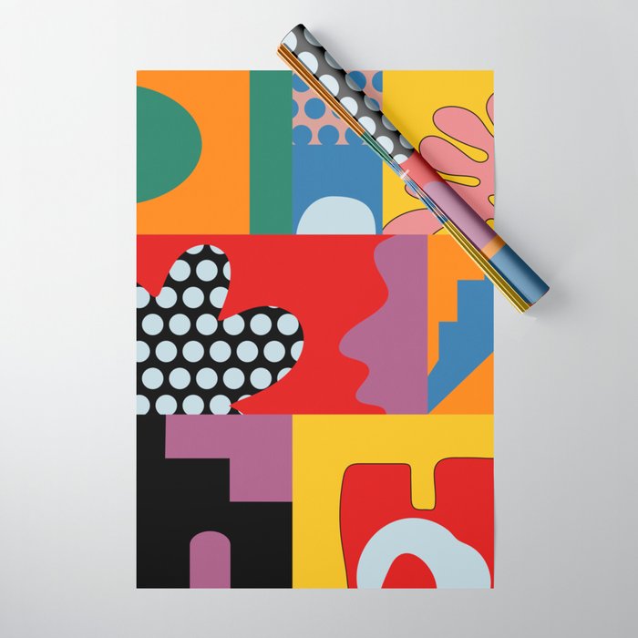 bold collage Wrapping Paper Gallery Image 1