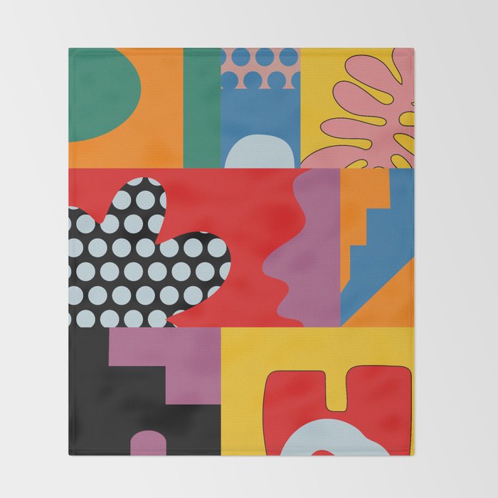 bold collage Throw Blanket Gallery Image 2