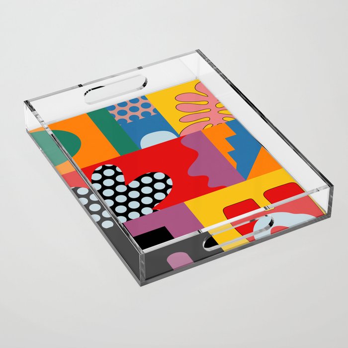 bold collage Acrylic Tray Gallery Image 1