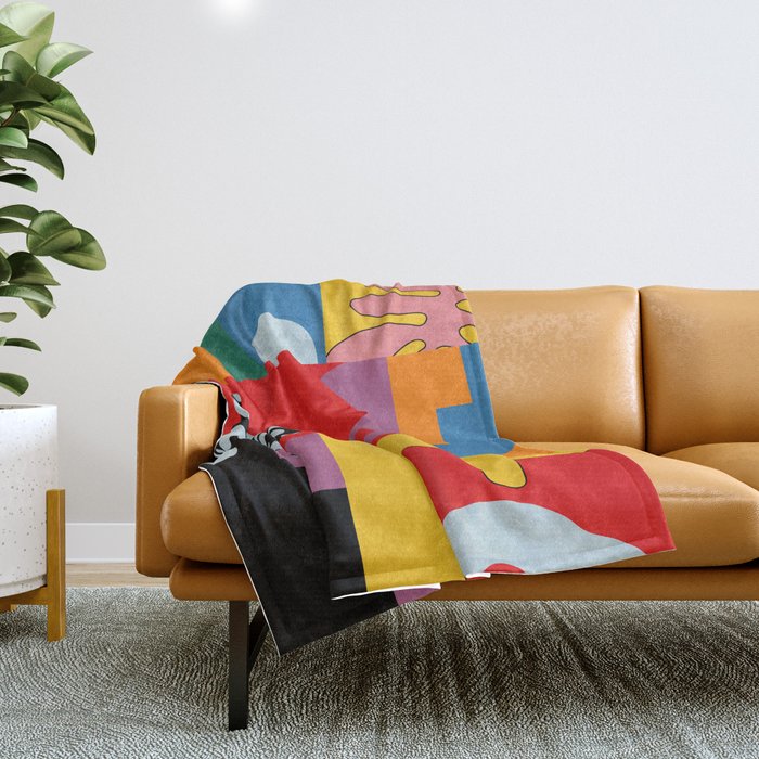 bold collage Throw Blanket Gallery Image 1