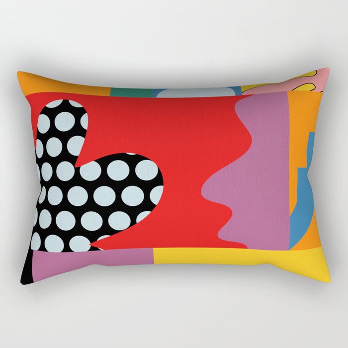 bold collage Rectangular Pillow Gallery Image 2