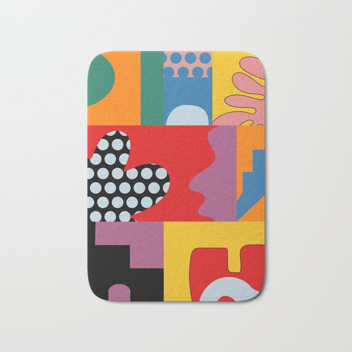 bold collage Bath Mat Gallery Image 1