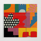 bold collage Wood Wall Art Gallery Image 1