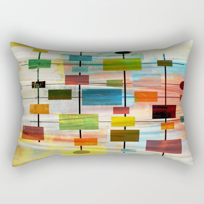 Mid-Century Modern Art 1.3 -  Graffiti Style Rectangular Pillow Gallery Image 2