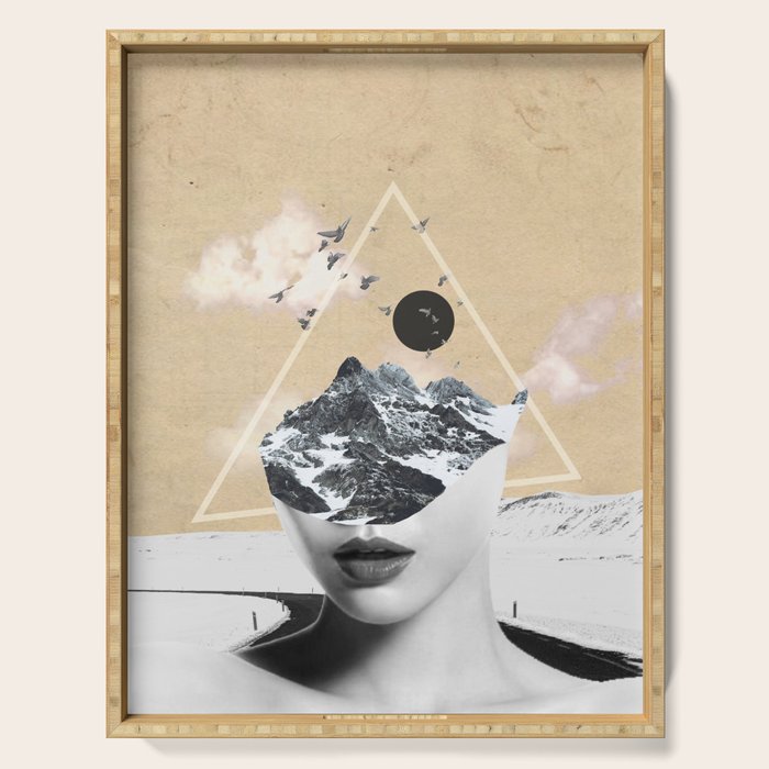 collage art / Wild Nature Serving Tray Gallery Image 1
