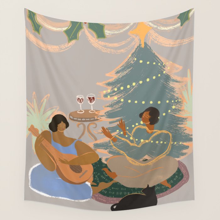 Happy Holidays Wall Tapestry Gallery Image 4