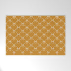 Bows & Ribbons Pattern XVIII Orange Welcome Mat Gallery Image 1