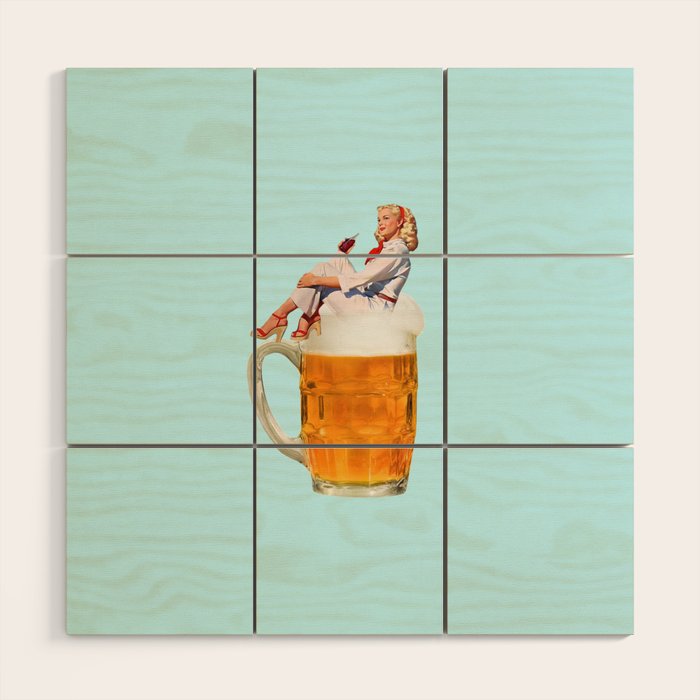 wish you were beer Wood Wall Art Gallery Image 1