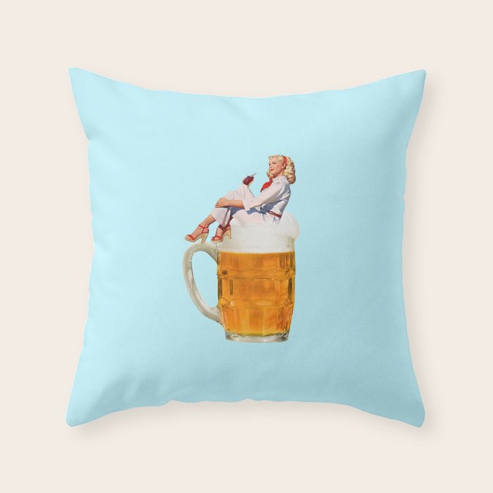 wish you were beer Throw Pillow Gallery Image 6